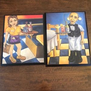 Will Rafuse Decoupage "Emile" & "Lucy" Wall Decor